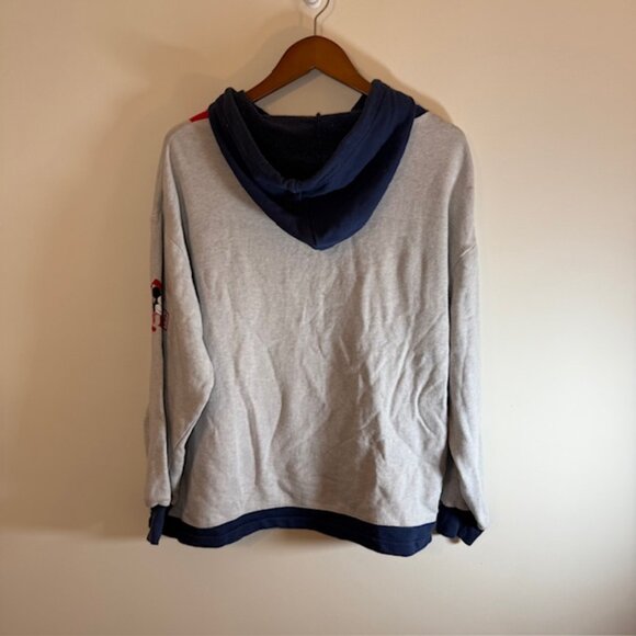 Vintage Disney Hoodie unisex M Red/Blue  Sweatshirt Sweater Mickey Mouse 90s Y2K - Picture 2 of 10